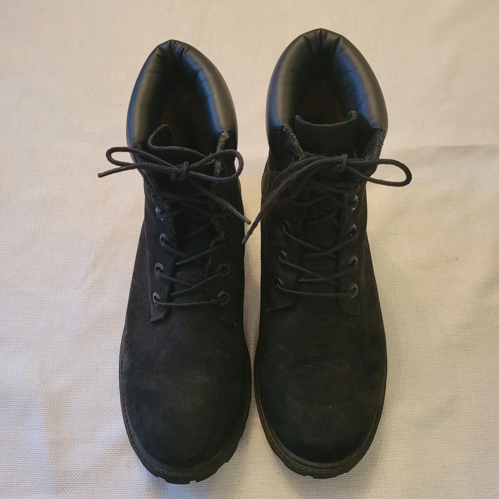 Timberland 7M Boots Black Leather Waterproof 12907 Womens 9 Primaloft 200 Gram